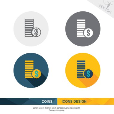 Sikke simge vektör tasarımı 