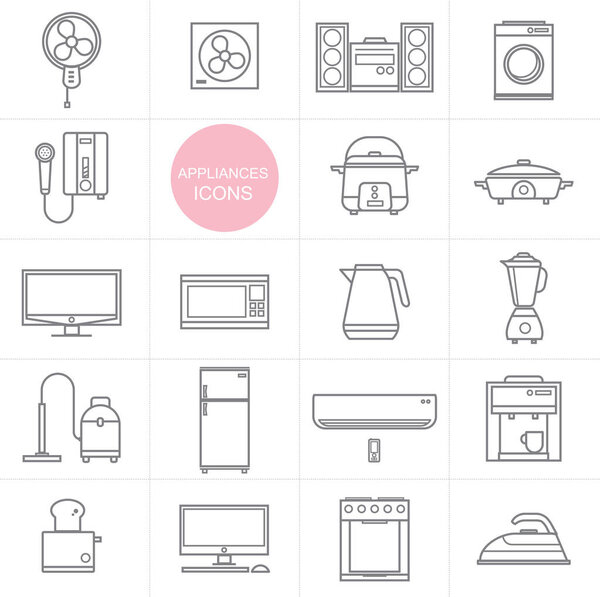 Набор символов векторной линии
