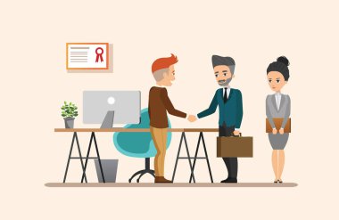 İş görüşmesi. Paylaşılan bir çalışma ortamı 1 ayarla