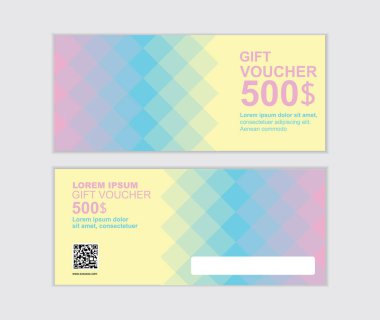 hediye çeki vektör tasarım şablonu A9 ayarla