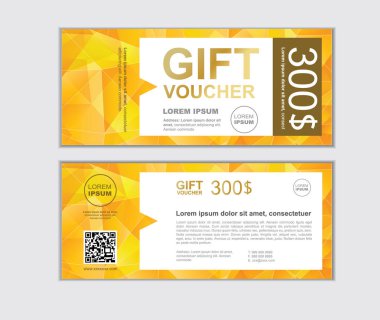 D hediye çeki vektör tasarım şablonu ayarla