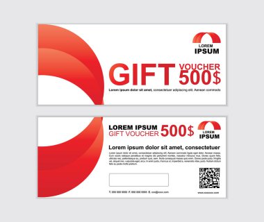 hediye çeki vektör tasarım şablonu seti W