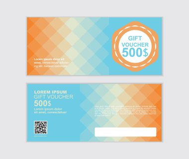 hediye çeki vektör tasarım şablonu 001 ayarla