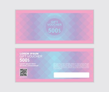 gift voucher vector design template set 007
