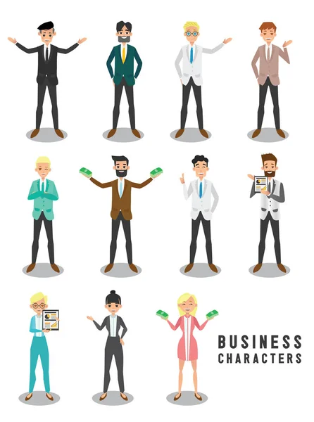 Business Characters Vector Design — Stock Vector