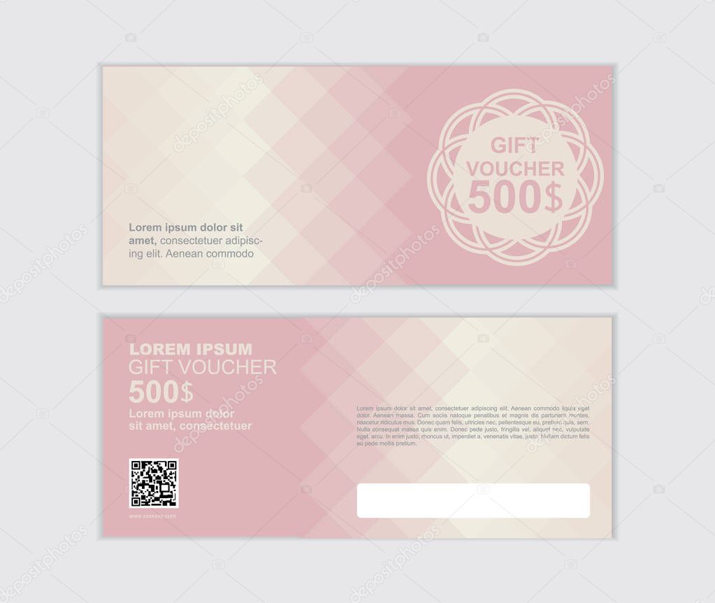 gift voucher vector design template set AC