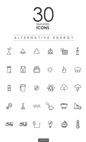 Diseño Energía Alternativa Simplificado — Vector de stock