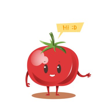 domates karikatür karakter tasarımı 