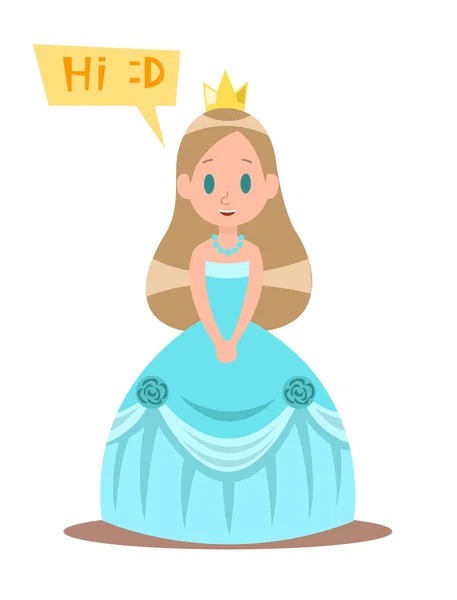 Princesse Personnage Vecteur Design — Image vectorielle