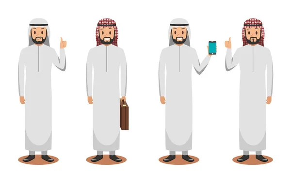 Arab Business Character Design — Stock Vector