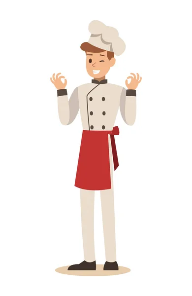 Chef Cucina Ristorante Personaggio Design — Vettoriale Stock