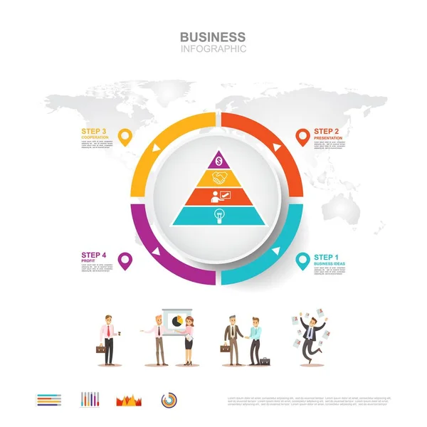 Business Infographic Business Success Concept Graph Vector Design Elements Image — Stock Vector