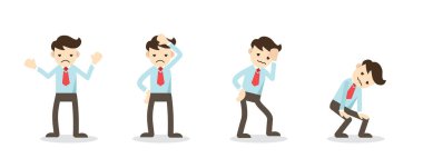 İş adamı karakter tasarımı seti. 11 numara.