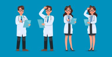 Doktor karakter dizaynı seti. 18 numara.