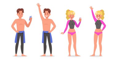 Yaz tatili. People karakter tasarımı no 21