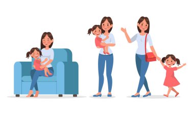 aile karakter vektör dizaynı 5