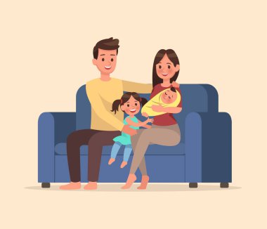 aile karakter vektör dizaynı 8