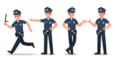 polis karakter vektör tasarımı