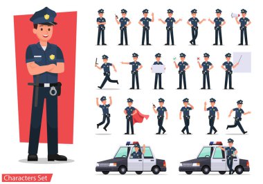 police character vector design no12 clipart