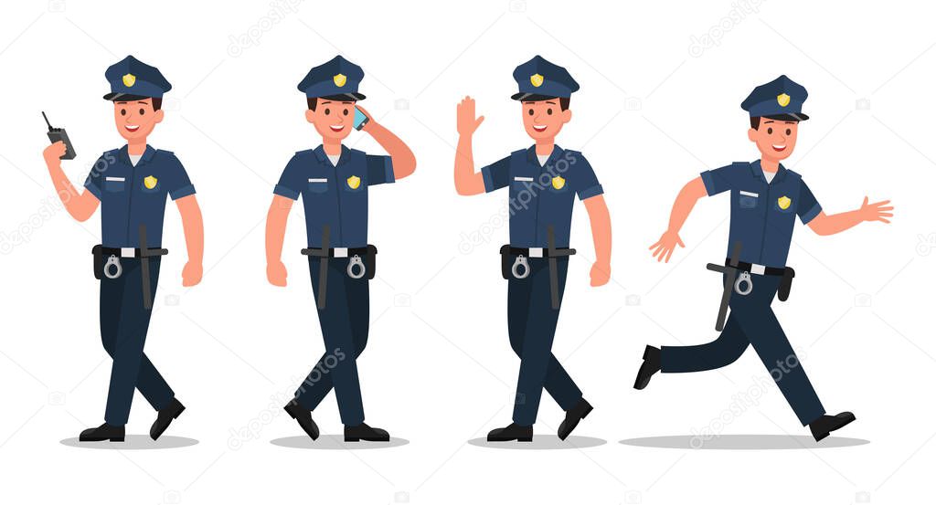 police character vector design no6