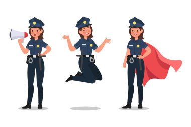 Polis karakteri vektör dizaynı no 19