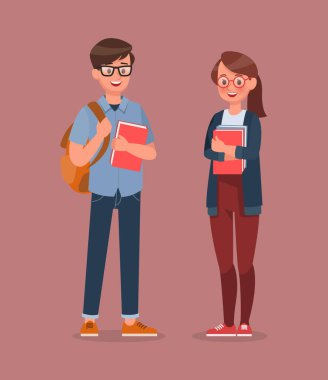 öğrenci karakter vektör dizaynı no 2