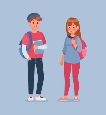 5 numaralı öğrenci karakter vektör tasarımı