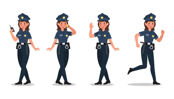 Polis Karakteri Vektör Tasarımı — Stok Vektör