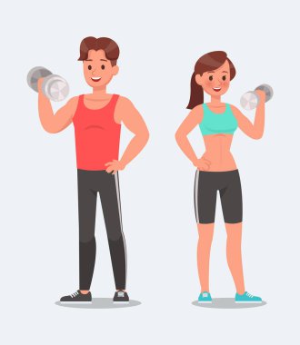 Fitness karakter vektör tasarımı