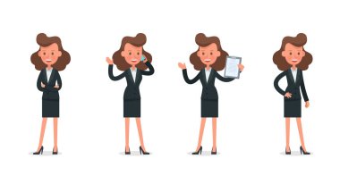 İş kadını karakter vektör dizaynı.