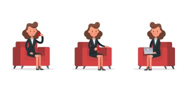 İş kadını karakter vektör dizaynı. 10 numara.