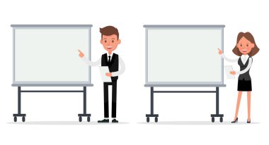 İş adamı ve İş kadını karakter tasarımı seti. 40 numara.