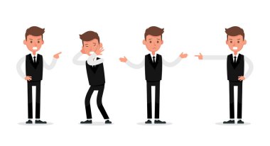 İş adamı karakter vektör dizaynı. 19 numara.