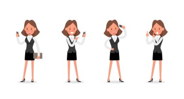 İş kadını karakter vektör dizaynı. 25 numara.