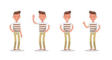 Ofis çalışanı karakter vektör dizaynı. 3 numara.