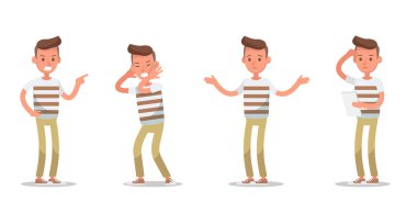 Ofis çalışanı karakter vektör dizaynı. 4 numara.