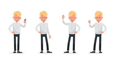 İş adamı karakter vektör dizaynı. 35 numara.