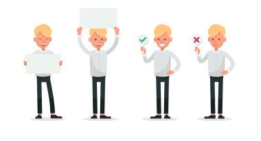 İş adamı karakter vektör dizaynı. 38 numara.