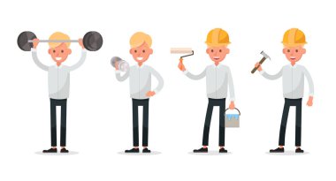 İş adamı karakter vektör dizaynı. 43 numara.