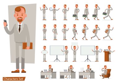 İş adamı karakter vektör dizaynı. No 79