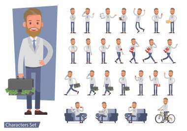 İş adamı karakter vektör dizaynı. No 81