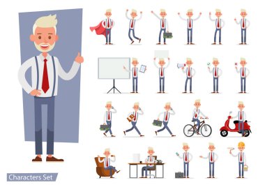 İş adamı karakter vektör dizaynı. 87 numara.