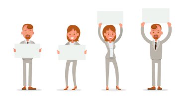 İş adamı ve İş kadını karakter tasarımı seti. No 86