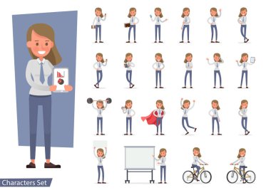 İş kadını karakter vektör dizaynı. No 39