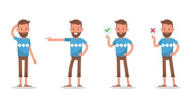 Ofis çalışanı karakter vektör tasarımı. 12 numara.