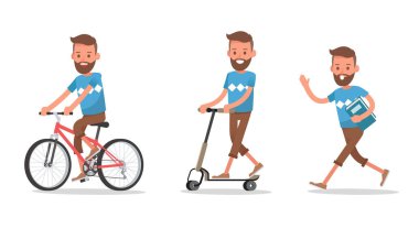 Ofis çalışanı karakter vektör tasarımı. 14 numara.