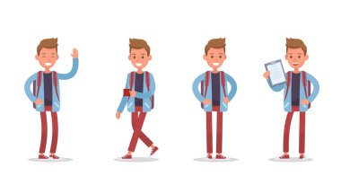 Ofis çalışanı karakter vektör tasarımı. 20 numara.