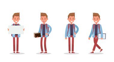 Ofis çalışanı karakter vektör tasarımı. 22 numara.