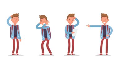 Ofis çalışanı karakter vektör tasarımı. 25 numara.