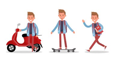 Ofis çalışanı karakter vektör tasarımı. 36 numara.